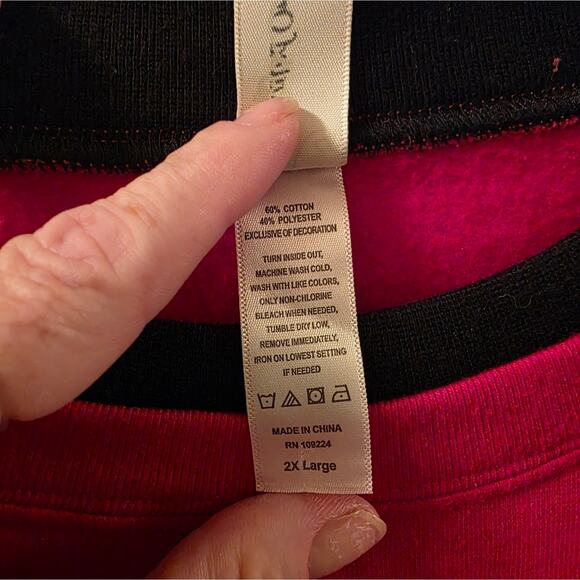 Vtg 90s Embroidered Teddy Bear Christmas Tree Crewneck Sweatshirt 2XL Holiday - Picture 5 of 8